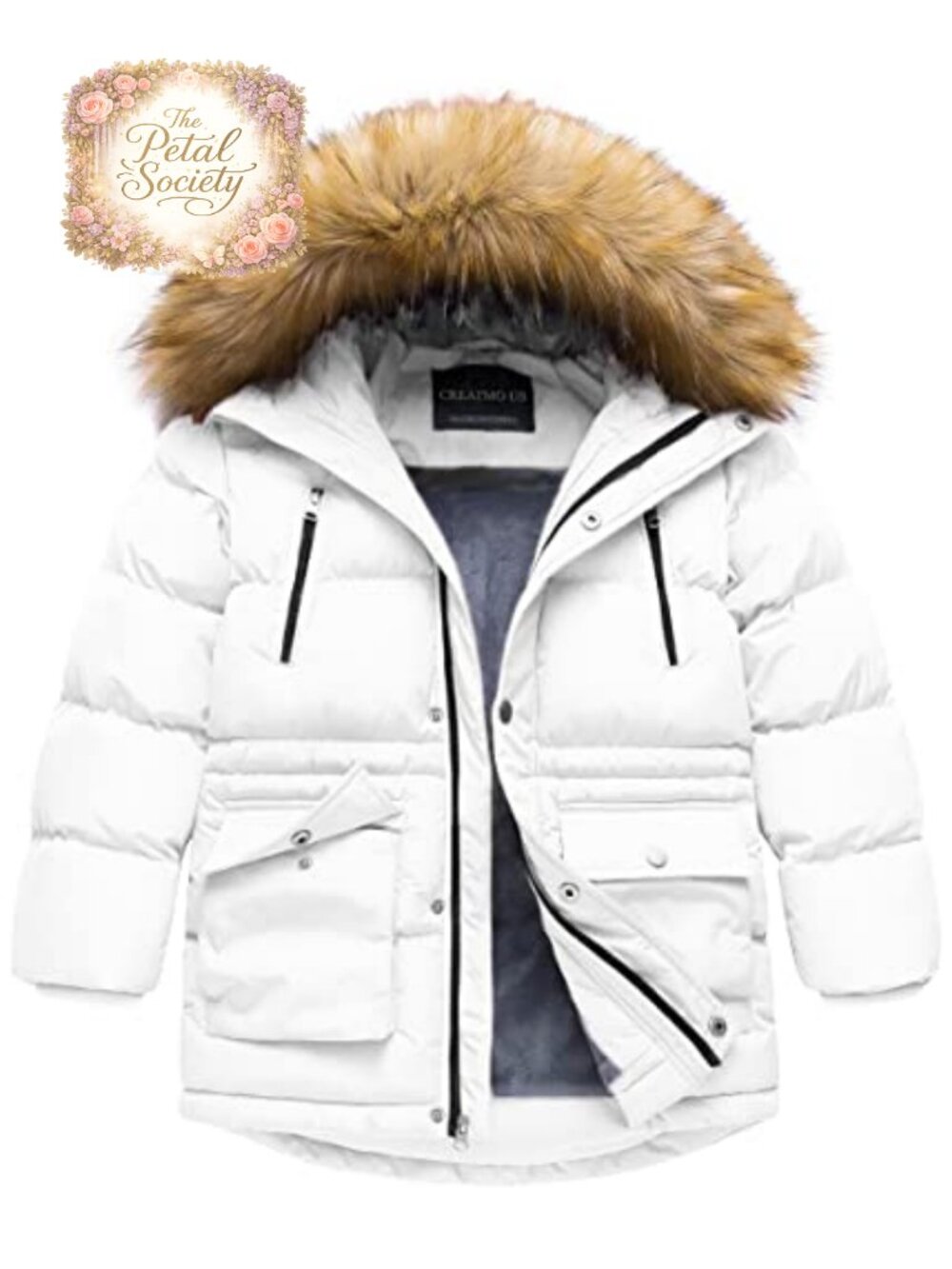 Boys Winter Parka Water Resistant Fleece Lined Hooded Puffer Jacket Coat